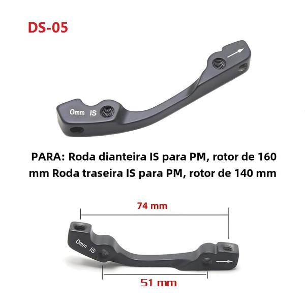 Imagem de Adaptador de Freio a Disco Ultraleve para MTB - PM a PM - 140mm e 160mm