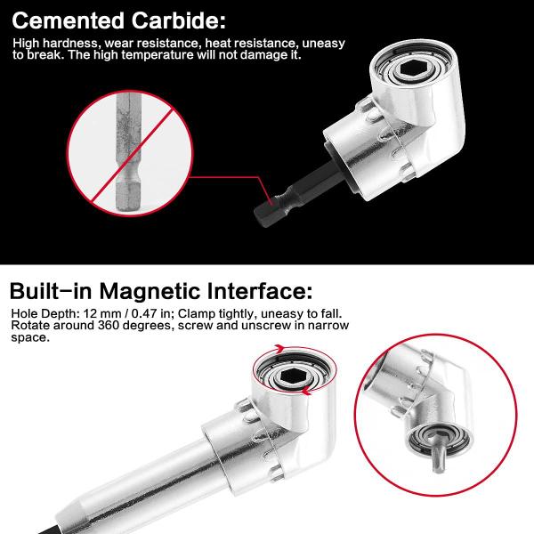 Imagem de Adaptador de furadeira angular ZOTOP Furadeira de ângulo reto de 90/105 graus