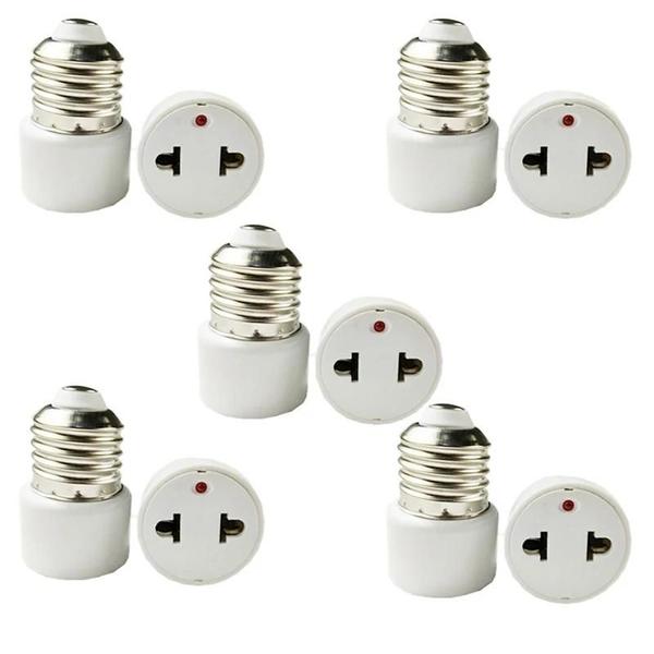 Imagem de Adaptador de Lâmpada E27 para Plugs EUA e UE - Conversor de Soquete para Luminária