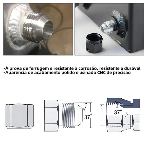 Imagem de Adaptador De Montagem De Solda De Boleto Macho De Aço Inoxidável AN6 AN8 AN10 AN12 AN16 AN20