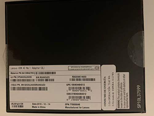 Imagem de Adaptador de parede CA Lenovo 65W P/N: GX20L29355 para notebooks Lenovo: Ideapad Flex 4-1480-80VD, Ideapad Flex 4-1580-80VE, Ideapad 510S, compatível com P/N: 5A10K78745, ADLX65CLGU2A - Caixa de varejo.