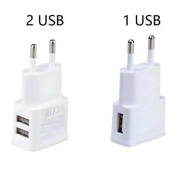 Imagem de Adaptador de Parede USB 5V 2A com Carregador de Viagem (UE) - iPhone, Huawei, Samsung