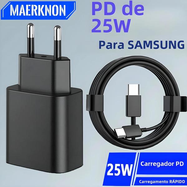 Adaptador de Parede USB-C 25W - Carregamento Rápido para Samsung S23, iPhone 15/14 e Xiaomi Imagem de Adaptador de Parede USB-C 25W - Carregamento Rápido para Samsung S23, iPhone 15/14 e Xiaomi
