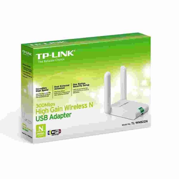 Imagem de Adaptador De Rede Tp-Link Usb Wireless Tl-Wn822N 2 Antenas