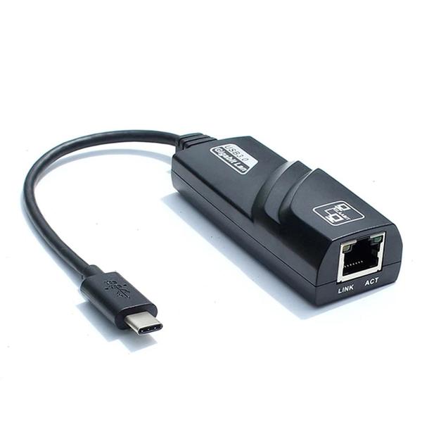 Imagem de Adaptador de rede USB tipo C 3.0 para rj45 10/100/1000