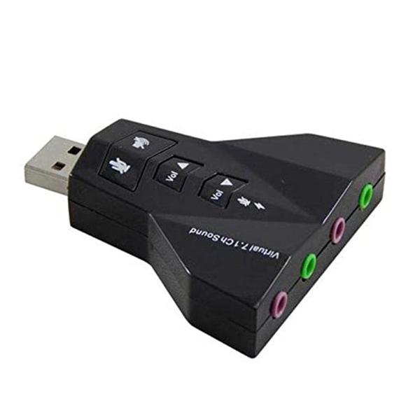 Imagem de Adaptador de Som Usb 7.1 Canais 4 Portas Exbom