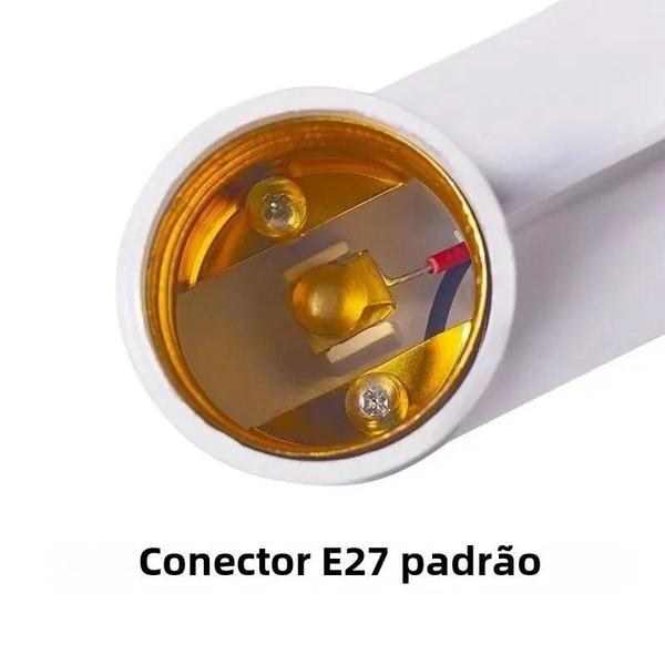 Imagem de Adaptador de Soquete para Lâmpada E27 - Extensor 3 em 1 para Casa e Sala de Jantar