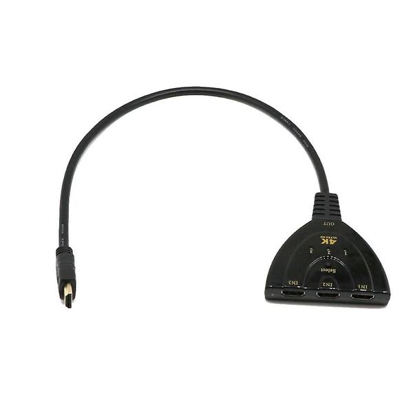 Adaptador de Switch HDMI 3 Portas com 4k*2k e Switcher de Splitter 3 em 1 - HUOGUO Imagem de Adaptador de Switch HDMI 3 Portas com 4k*2k e Switcher de Splitter 3 em 1
