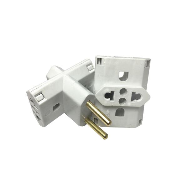 Imagem de Adaptador De Tomada Benjamim 10A/250V Com 10 Un