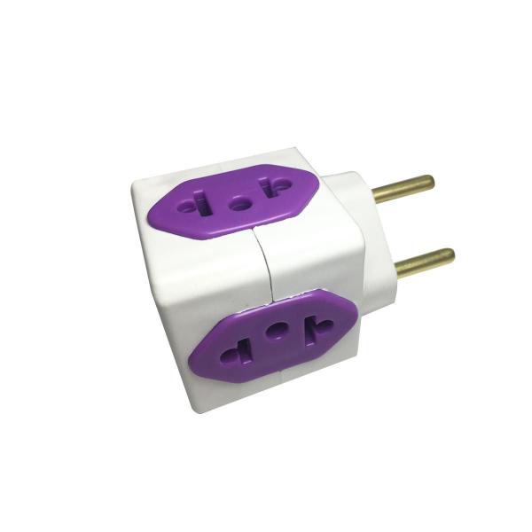 Imagem de Adaptador De Tomada Benjamim Cubo 10A/20A/250V C/10Un