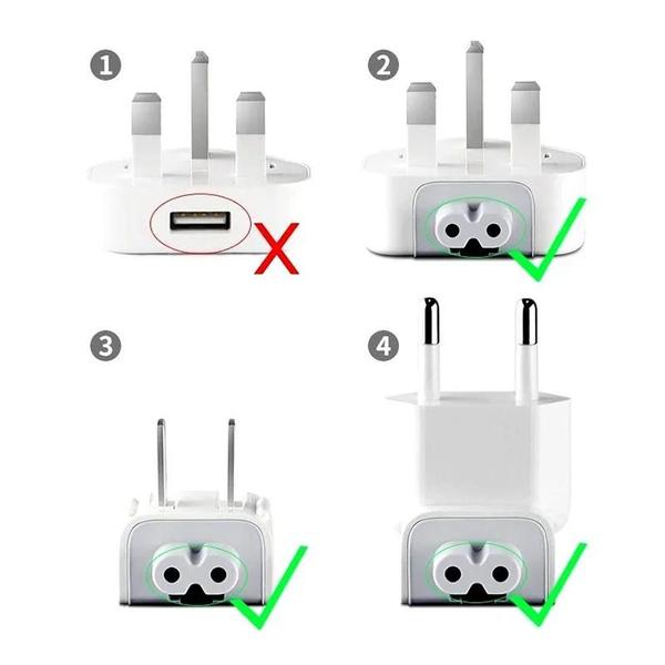 Imagem de Adaptador de Tomada CA Universal para Apple MacBook, iPad e Carregadores USB (UE, EUA, AU, Reino Unido)