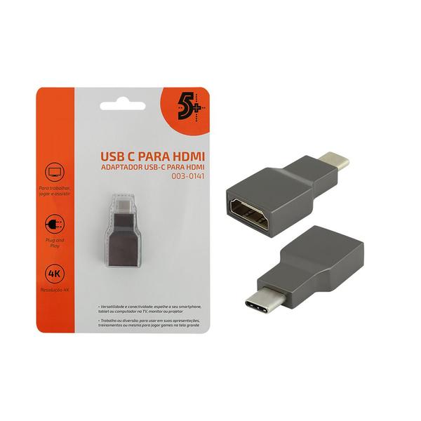 Imagem de Adaptador De Vídeo Usb Tipo C Para Hdmi Fêmea 4k 60hz