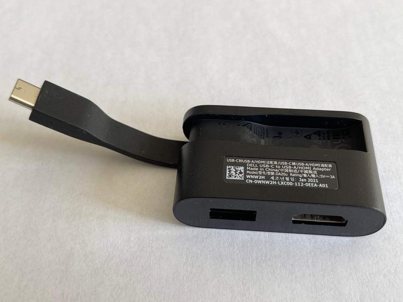 Imagem de Adaptador Dell DA20u USB tipo C para sistemas HDMI/USB tipo A XPS