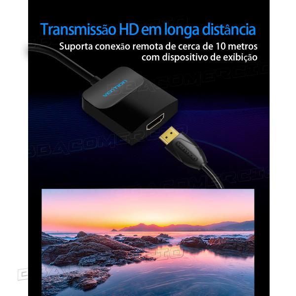 Imagem de Adaptador Displayport Macho Para HDMI Fêmea 1080p Monitor TV