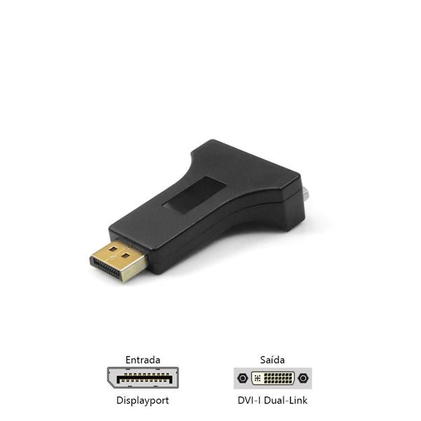 Imagem de Adaptador DisplayPort Para DVI ADP-DPDVI10BK PlusCable