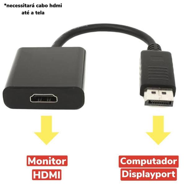 Imagem de Adaptador Displayport Para Hdmi Cabo Conversor De Video