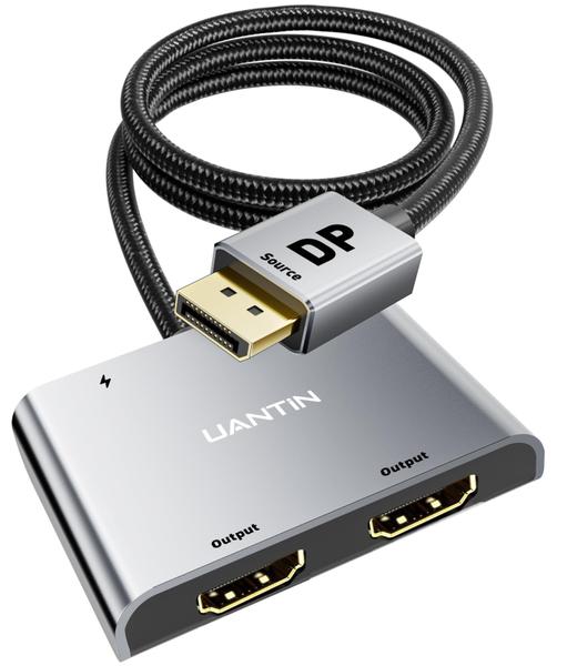 Imagem de Adaptador DisplayPort para HDMI duplo UANTIN 4K 60Hz para monitores