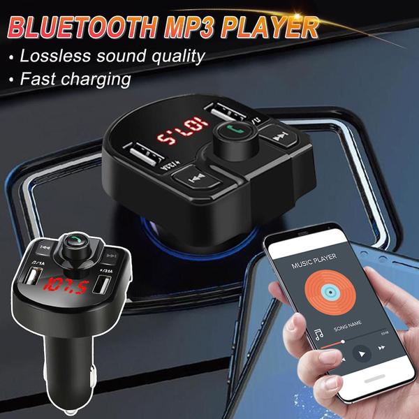 Imagem de Adaptador Dual Usb In-car Sem Fio Bluetooth Carregador Usb Rápido Mãos Livres Transmissor Bluetooth