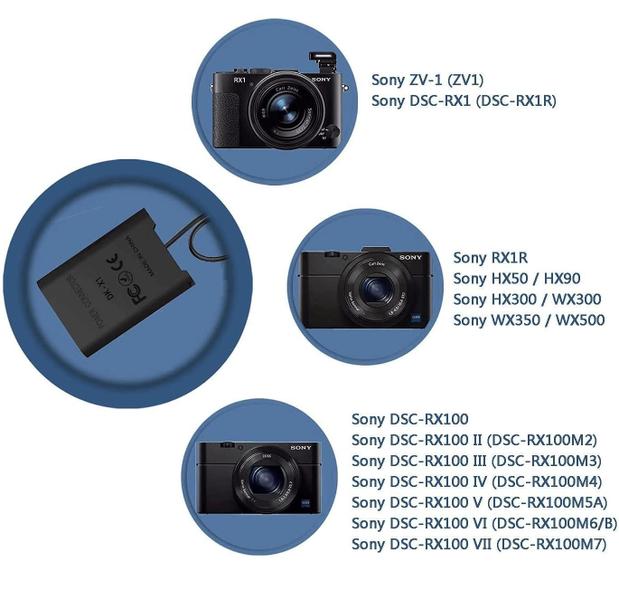 Imagem de Adaptador Dummy Pd Dk-X1 Bateria Sony Np-Bx1 Espiral