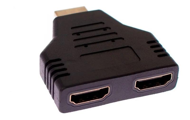 Imagem de Adaptador Duplicador De Sinal Duplo Imagem Hdmi 1 A 2 Saídas