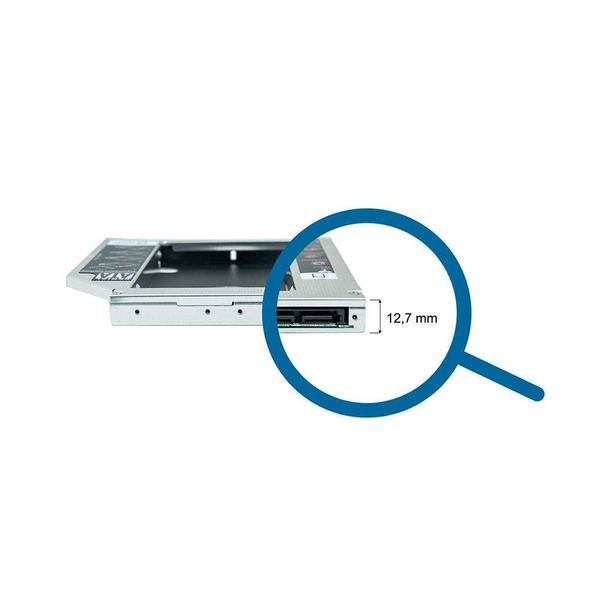 Adaptador Dvd P/ Hd Ou Ssd Sata Notebook Drive Caddy 12,7mm - bringIT Imagem de Adaptador Dvd P/ Hd Ou Ssd Sata Notebook Drive Caddy 12,7mm