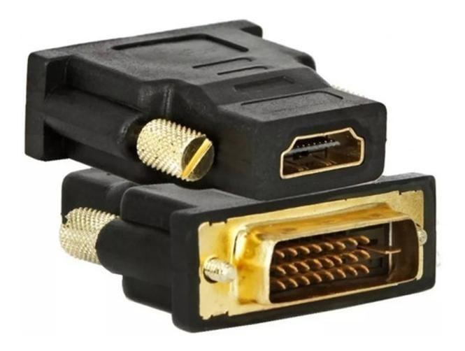 Imagem de Adaptador Dvi-D Macho 24+1 X Hdmi Femea Contatos Dourados