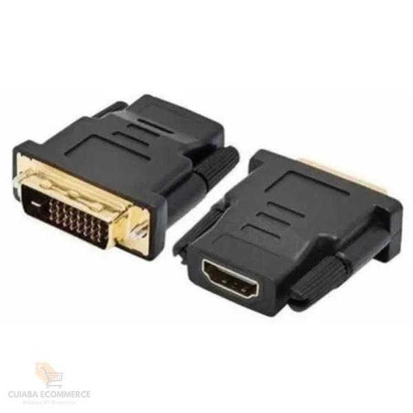 Imagem de Adaptador Dvi-D Macho Para 24+1 Hdmi Femea