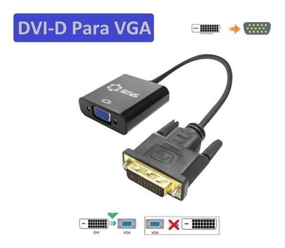 Imagem de Adaptador DVI-D Macho para VGA Fêmea  Lotus  Preto