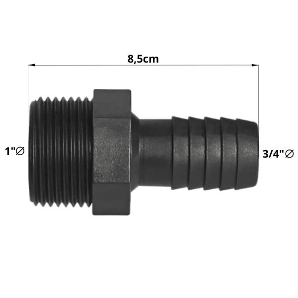 Imagem de Adaptador Espigão Rosca Externa Mangueira 1 Para 3/4 10 Un