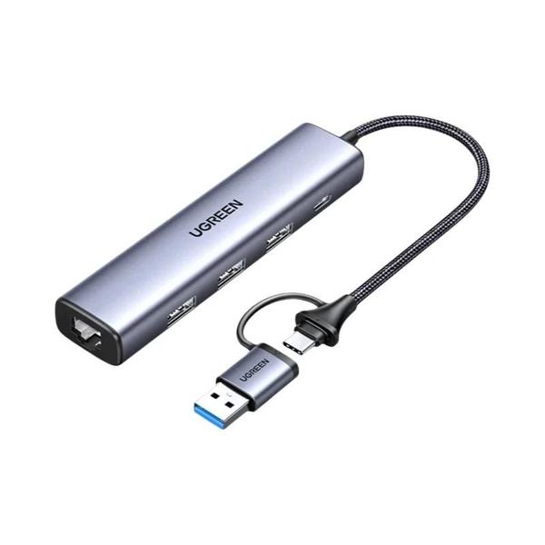 Imagem de Adaptador Ethernet USB 3.0 1000/100 Mbps com Hub RJ45 - para Laptop, PC, Xiaomi Mi Box e Macbook