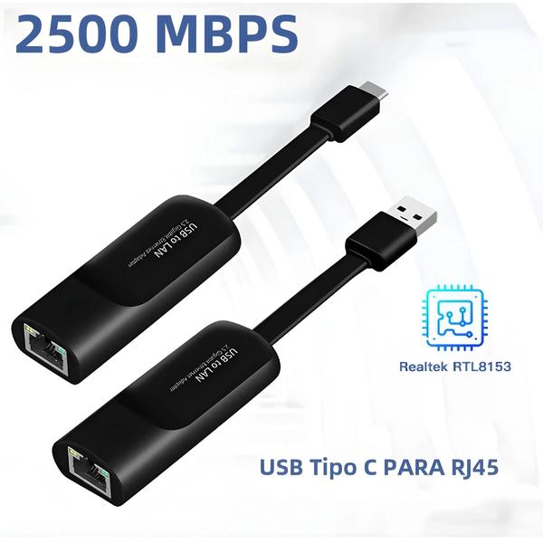 Imagem de Adaptador Ethernet USB 3.0 de Alta Velocidade (2500Mbps) - RJ45 para PC