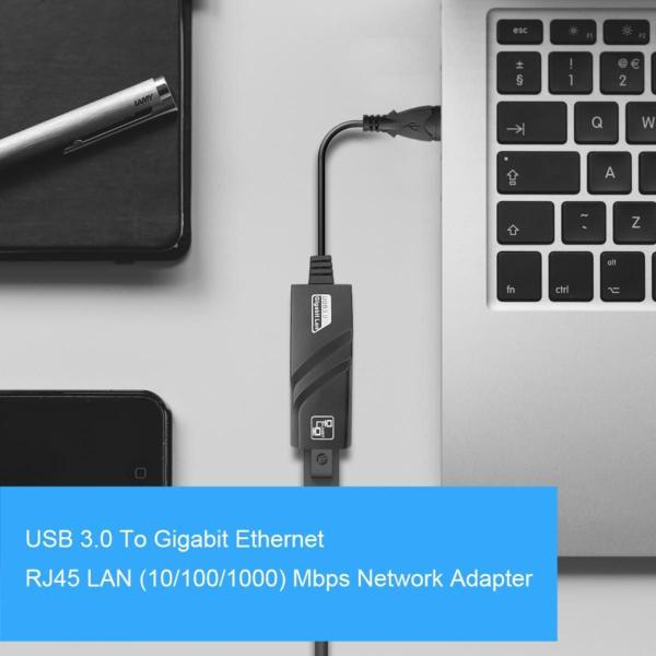 Imagem de Adaptador Ethernet Usb 3.0 Gigabit 10/100/1000 Pc Notebook