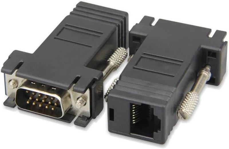 Imagem de Adaptador Extensão Cabo Longo VGA Usando Cabo de Rede RJ45