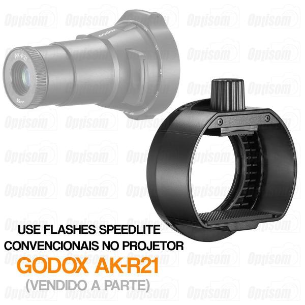 Imagem de Adaptador Godox Ak-r25 Para Usar Flash Retangular Com Projetor Lente Ak-r21