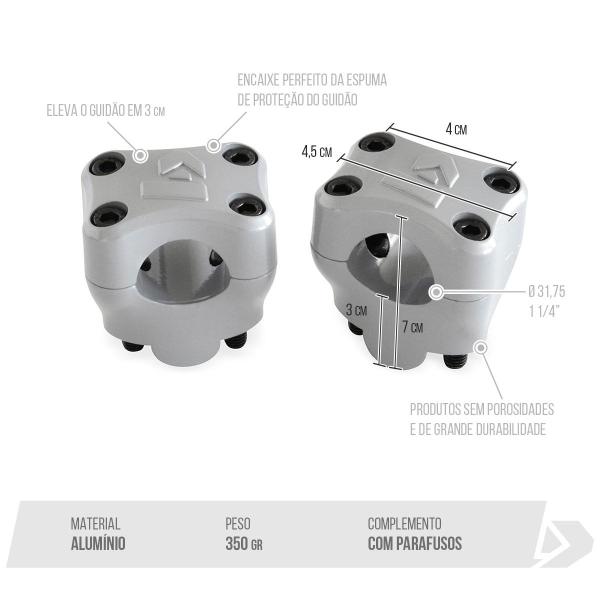 Imagem de Adaptador Guidão Mesa Biker Over Size 31,75mm x 33mm