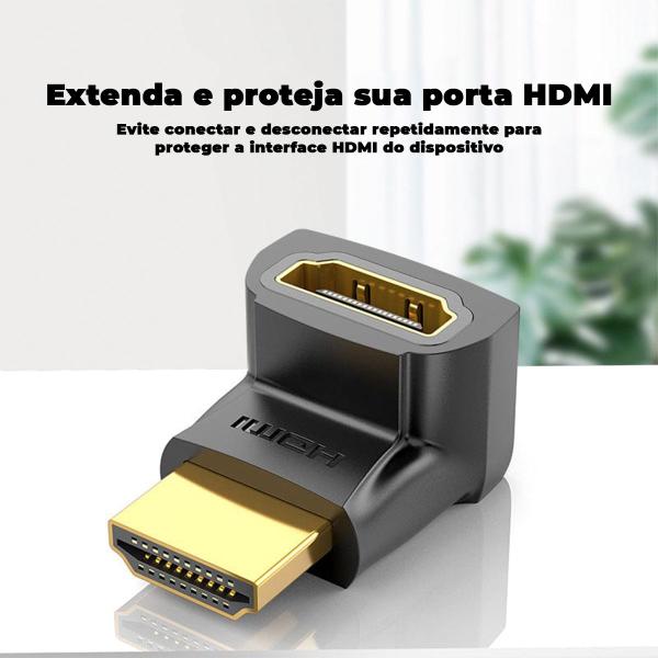 Imagem de Adaptador HDMI 270º Graus em L Macho x Fêmea 1.4 Vention