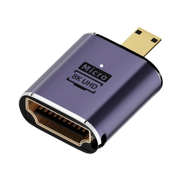 Imagem de Adaptador HDMI De Ângulo Reto De 90 270 Graus Conversor Macho Para Fêmea 8K HD Mini Micro HDMI