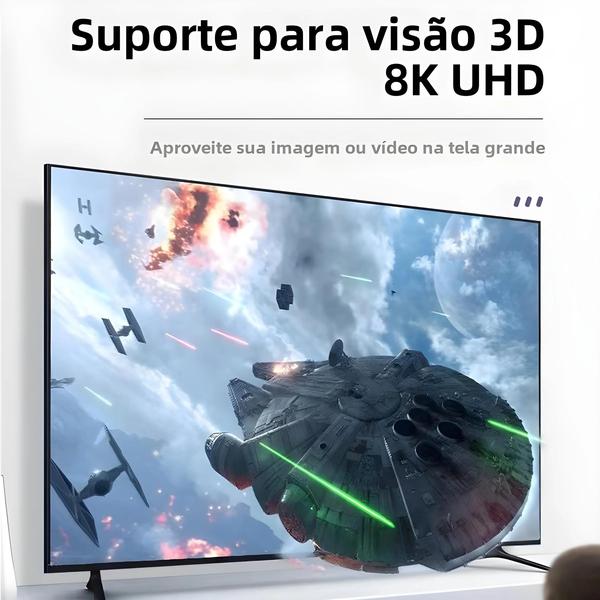 Imagem de Adaptador HDMI De Ângulo Reto De 90 270 Graus Conversor Macho Para Fêmea 8K HD Mini Micro HDMI