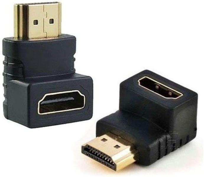 Imagem de Adaptador Hdmi em "L" - 90 Graus - Transmissão de Áudio e Vídeo - Tecnologia HDMI - 720p, 1080i , HDTV, PC, DVD, TV