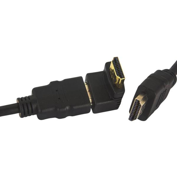 Imagem de Adaptador Hdmi Fêmea Para Hdmi Macho 90 Graus Em L , Fixo