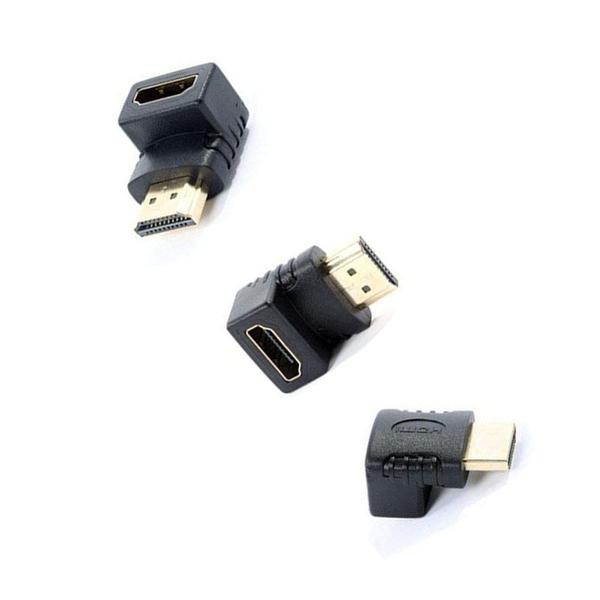 Imagem de Adaptador HDMI - HDMI Macho Para HDMI Femea 90 Graus