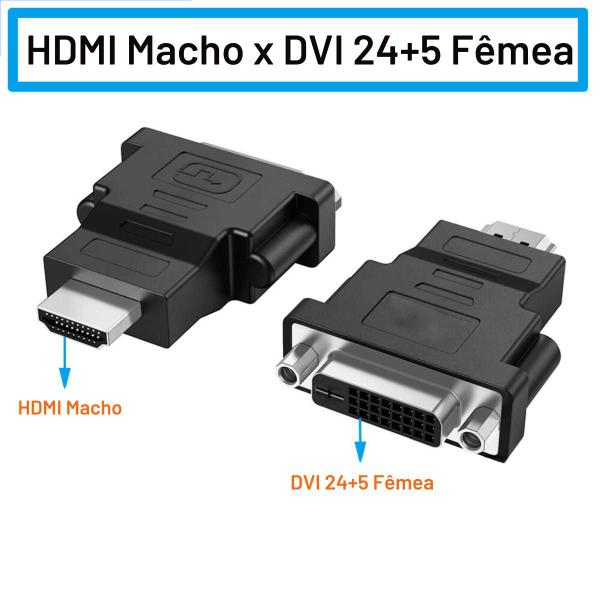 Imagem de Adaptador HDMI para DVI Alta Resolução 4K@30Hz Bidirecional