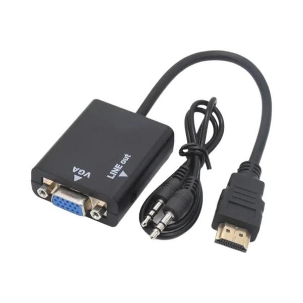 Imagem de Adaptador HDMI para VGA com Conversor de Áudio - 1080p HDTV