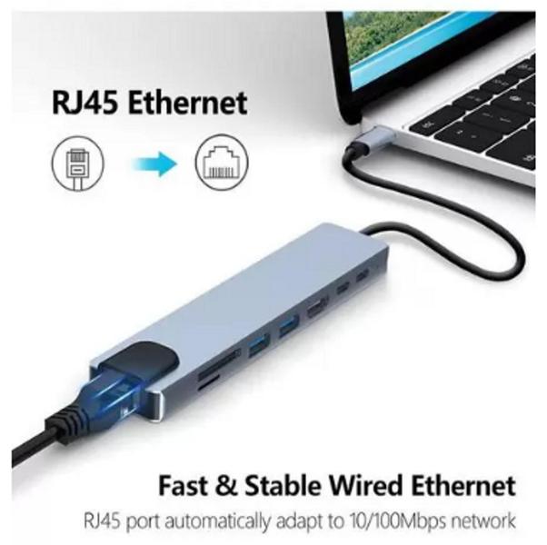 Imagem de Adaptador hub extensão tipo c hdmi USB