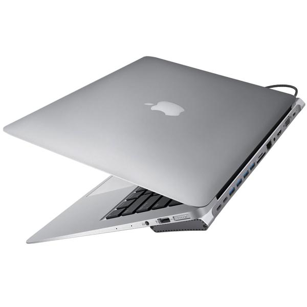 Imagem de Adaptador Hub Macbook Tipo-C 13em1 HDMI 4K Ethernet RJ45 USB-C VGA e Áudio 3.5 para Fone