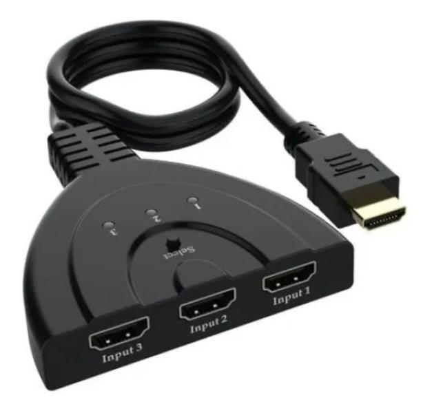 Imagem de Adaptador Hub Switch Hdmi 3x1 Splitter 4k 3d