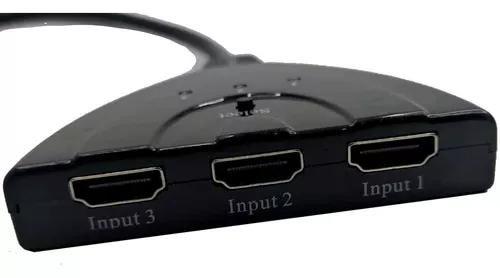 Imagem de Adaptador Hub Switch Hdmi 3x1 Splitter 4k - Full Hd 1080