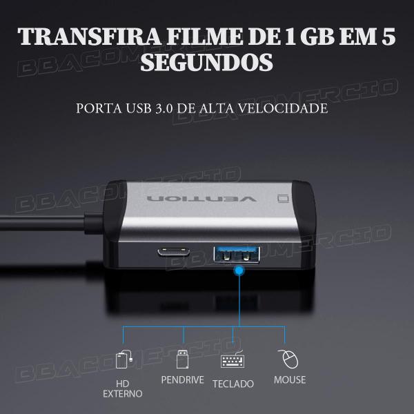 Imagem de Adaptador Hub Usb 3.0 Para Mac Thunderbolt Usb Tipo C