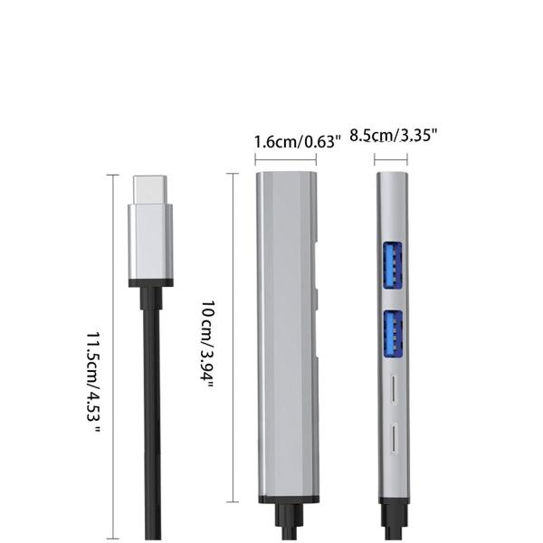 Imagem de Adaptador Hub USB Type-c com 5 portas