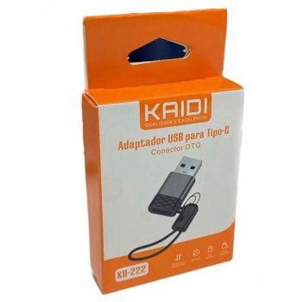 Imagem de Adaptador Kaidi USB para Tipo-C KD-222